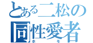 とある二松の同性愛者（ホモ）