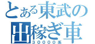 とある東武の出稼ぎ車両（３００００系）