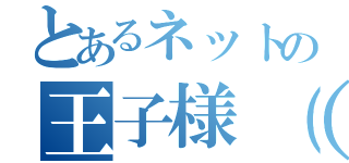 とあるネットの王子様（笑（）