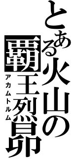 とある火山の覇王烈昴（アカムトルム）