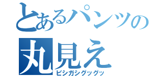 とあるパンツの丸見え（ピシガシグッグッ）