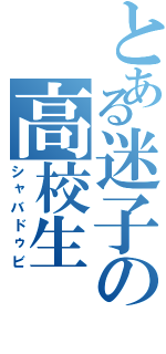 とある迷子の高校生（シャバドゥビ）