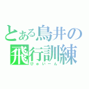 とある鳥井の飛行訓練（びゅいーん）