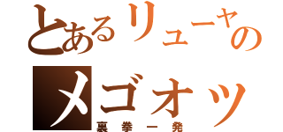 とあるリューヤのメゴォッ（裏拳一発）