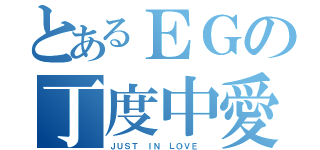 とあるＥＧの丁度中愛（ＪＵＳＴ ＩＮ ＬＯＶＥ ）