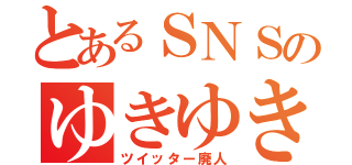 とあるＳＮＳのゆきゆき（ツイッター廃人）