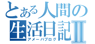 とある人間の生活日記Ⅱ（アメーバブログ）