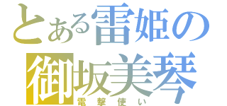 とある雷姫の御坂美琴（電撃使い）