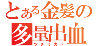 とある金髪の多量出血（ツチミカド）