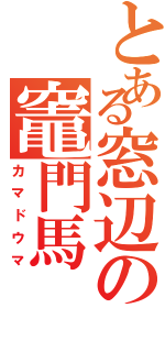 とある窓辺の竈門馬（カマドウマ）