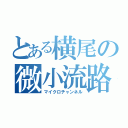 とある横尾の微小流路（マイクロチャンネル）