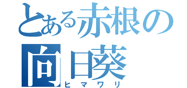 とある赤根の向日葵（ヒマワリ）