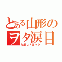 とある山形のヲタ涙目（秋田よりはマシ）