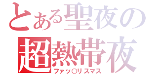 とある聖夜の超熱帯夜（ファッ○リスマス）