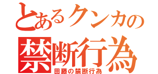 とあるクンカの禁断行為（田藤の禁断行為）