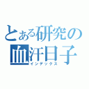 とある研究の血汗日子（インデックス）