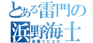 とある雷門の浜野海士（波乗りピエロ）