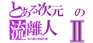 とある次元 の流離人Ⅱ（炎の差は覚悟の差。。。）