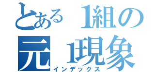 とある１組の元１現象（インデックス）