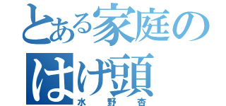 とある家庭のはげ頭（水野杏）