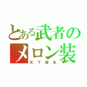 とある武者のメロン装甲（天下御免）