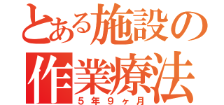 とある施設の作業療法士主任（５年９ヶ月）