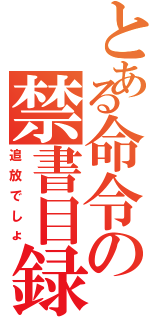 とある命令の禁書目録（追放でしょ）