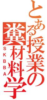 とある授業の糞材料学（ＳＫＢＢＡ）