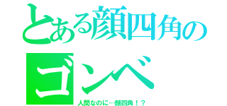 とある顔四角のゴンベ（人間なのに…顔四角！？）