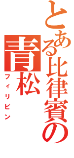 とある比律賓の青松（フィリピン）