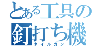 とある工具の釘打ち機（ネイルガン）