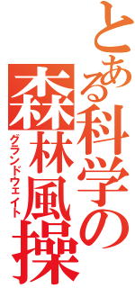 とある科学の森林風操Ⅱ（グランドウェイト）