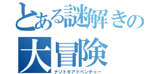 とある謎解きの大冒険（ナゾトキアドベンチャー）