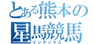 とある熊本の星馬競馬（インデックス）