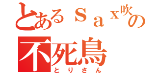 とあるｓａｘ吹きの不死鳥（とりさん）