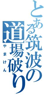 とある筑波の道場破り（やまけん）