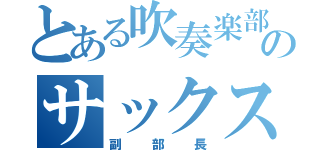 とある吹奏楽部のサックス吹（副部長）