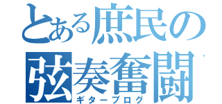 とある庶民の弦奏奮闘（ギターブログ）