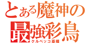 とある魔神の最強彩鳥（クルペッコ亜種）