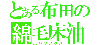 とある布田の綿毛床油（天パワックス）