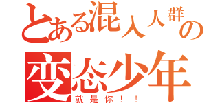 とある混入人群の变态少年（就是你！！）