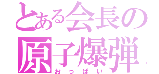 とある会長の原子爆弾（おっぱい）