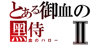 とある御血の黑侍Ⅱ（血のハロー）