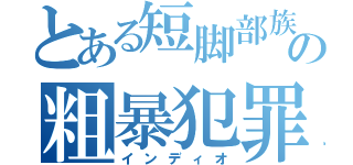 とある短脚部族の粗暴犯罪（インディオ）