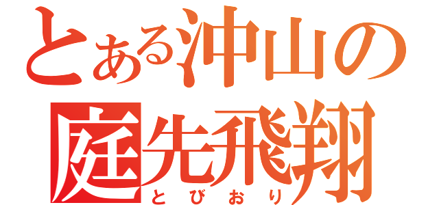 とある沖山の庭先飛翔（とびおり）