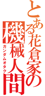 とある花倉家の機械人間好（ガンダムオタク）