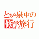 とある泉中の修学旅行（スクールトリップ）