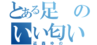 とある足のいい匂い（近森ゆの）