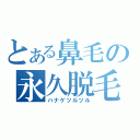 とある鼻毛の永久脱毛（ハナゲツルツル）