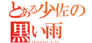 とある少佐の黒い雨（シュヴァルツェア・レーゲン）